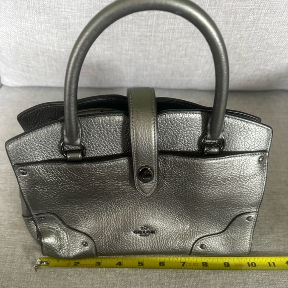 Coach Grey Leather Satchel with Matching Wristlet - Picture 9 of 13